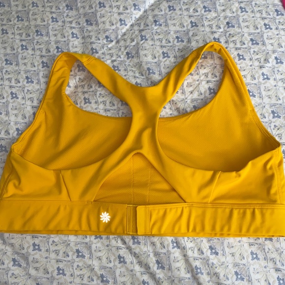 Athleta Ultimate Vibrant Yellow/Orange Sports Bra XL - Picture 7 of 12